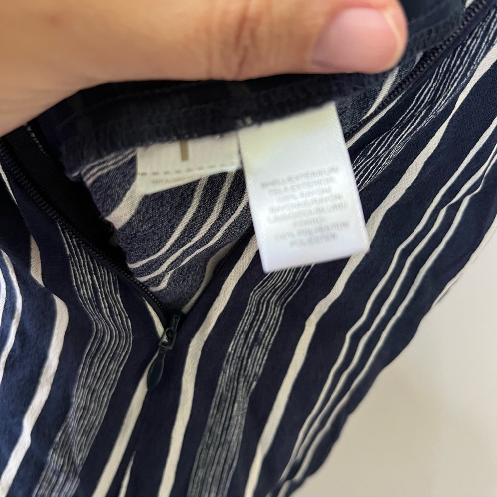 NWOT Loft Blue & White Striped Romper Shortalls With Pockets Size 0 Nautical - Picture 6 of 10